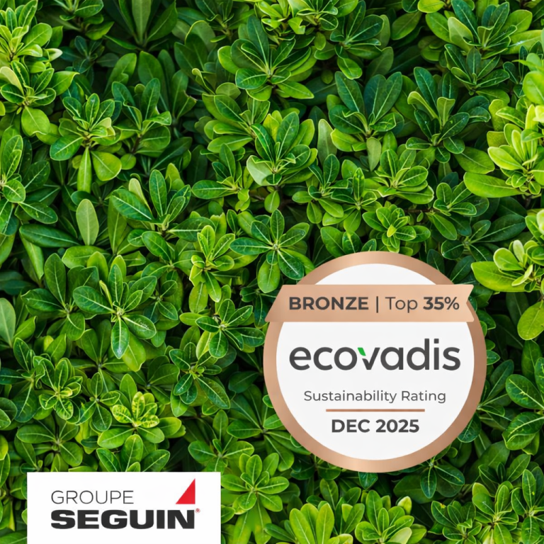 Le Groupe SEGUIN récompensé par la médaille de bronze EcoVadis pour la troisième année consécutive.