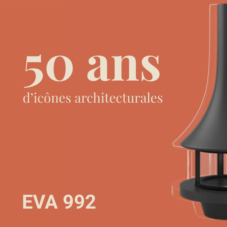 Cheminée EVA 992 – Cheminée design suspendue, murale ou centrale
